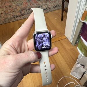 Apple Smartwatch with Cream Band